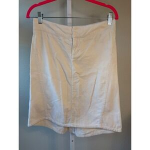 Vintage Y2K Juicy Couture Jeans Beige Corduroy Skirt Size S Made in USA